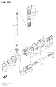 14003Z-510001 (2005) 140hp E01 E40-Gen. Export 1 - Costa Rica (DF140AZ) DF140AZ drawing TRANSMISSION (DF140AT:E40)