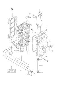 Outboard DF 60 drawing Cylinder Head