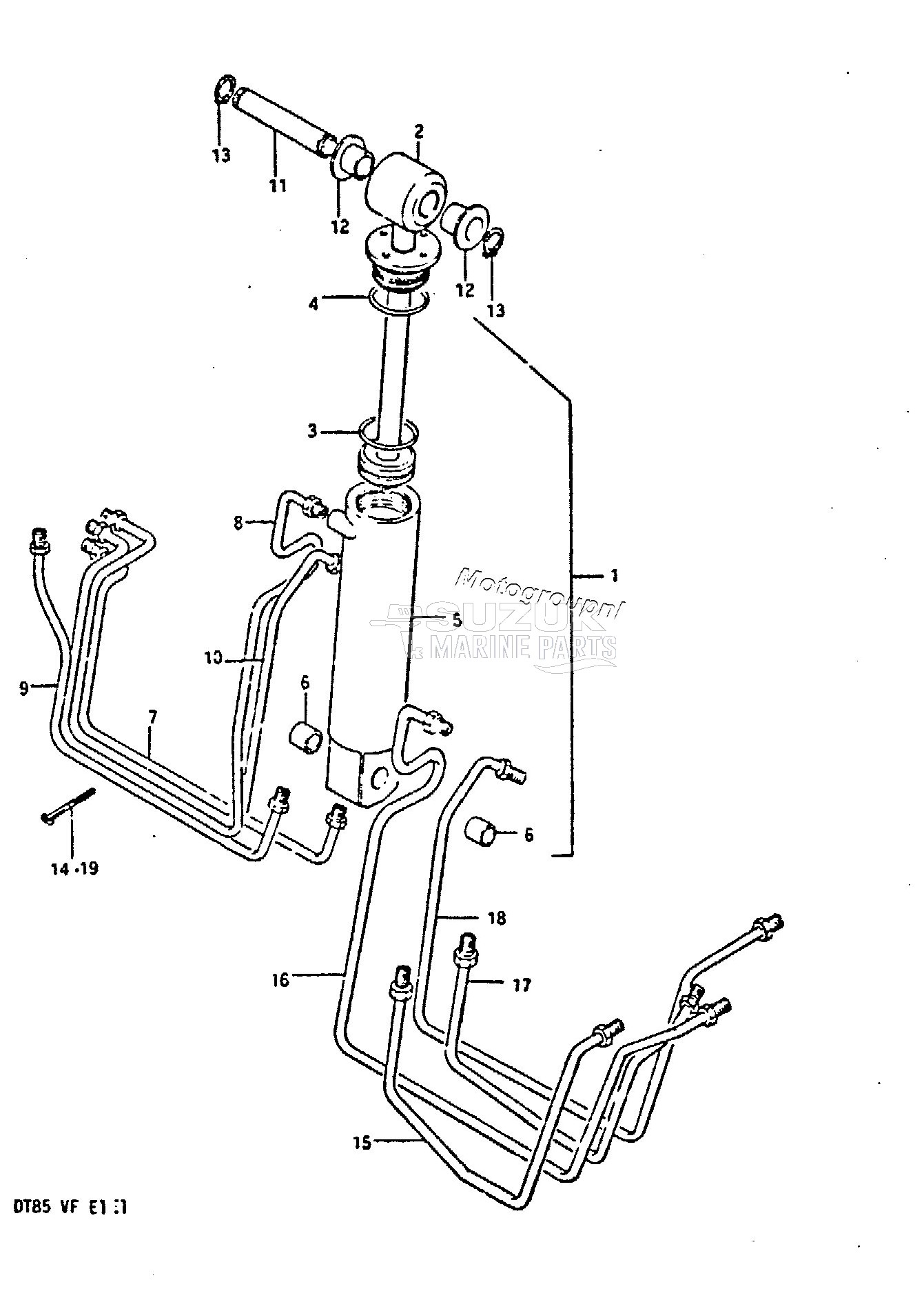 TILT CYLINDER (MODEL VE /​ VF)