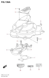 04004F-340001 (2023) 40hp E34-Italy (DF40AST) DF40A drawing RING GEAR COVER