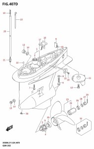 DF175AT From 17503F-440001 (E11 - E40)  2024 drawing GEAR CASE (DF200AZ)