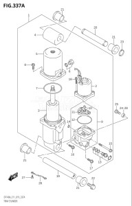 11504F-910001 (2019) 115hp E03-USA (DF115AST) DF115AST drawing TRIM CYLINDER (DF100AT,DF115AT:E11,DF115AZ:E11)