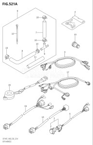 14001Z-251001 (2002) 140hp E03-USA (DF140ZK2) DF140Z drawing OPT:HARNESS (K2,K3,K4,K5,K6,K7)