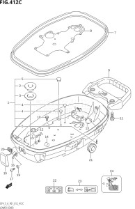 00502F-310001 (2013) 5hp P01-Gen. Export 1 (DF5) DF5 drawing LOWER COVER (DF6:P01)