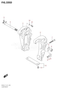 06003F-140001 (2021) 60hp E11-Gen. Export 2 (DF60AVT  DF60AVT_   DF60AVT   DF60AVTH  DF60AVTH_   DF60AVTH) DF60A drawing CLAMP BRACKET (DF40AST,DF60A)