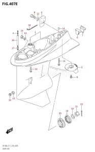 DF115AZ From 11503Z-810001 (E11 E40)  2018 drawing GEAR CASE (DF115AZ:E40,DF140AZ:E40)