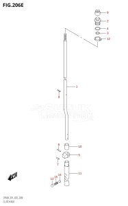 06002F-040001 (2020) 60hp E01 E40-Gen. Export 1 - Costa Rica (DF60A  DF60AQH  DF60ATH) DF60A drawing CLUTCH ROD (DF60ATH:E01)