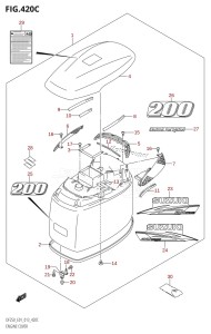 DF250 From 25003F-310001 (E01 E40)  2013 drawing ENGINE COVER (DF200Z:E01)