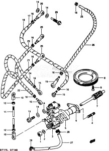 DT140 From 14001-20001 ()  1982 drawing OIL PUMP