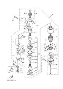 FL115AETX drawing STARTER-MOTOR