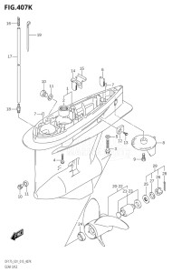 15002Z-510001 (2005) 150hp E01 E40-Gen. Export 1 - Costa Rica (DF150ZG) DF150ZG drawing GEAR CASE (DF175T:E40)