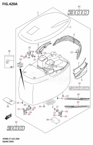 DF300A From 30002P-240001 (E40)  2022 drawing ENGINE COVER (020:DF300A)