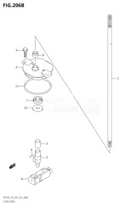 15002Z-210001 (2012) 150hp E01 E40-Gen. Export 1 - Costa Rica (DF150Z) DF150Z drawing CLUTCH ROD (DF150T:E40)