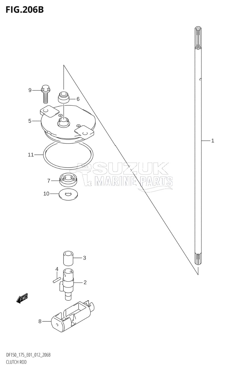 CLUTCH ROD (DF150T:E40)