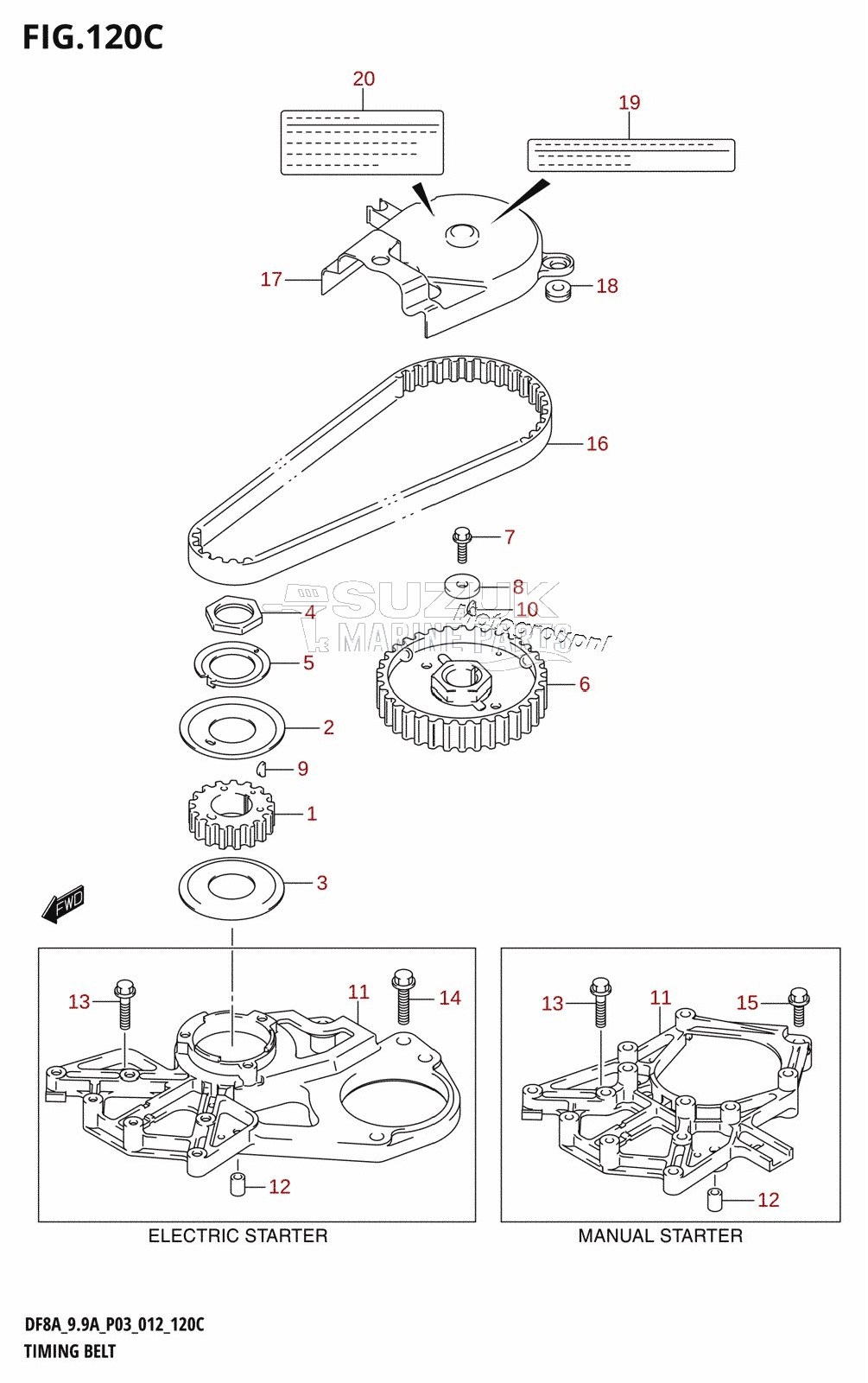 TIMING BELT (DF9.9A:P03)