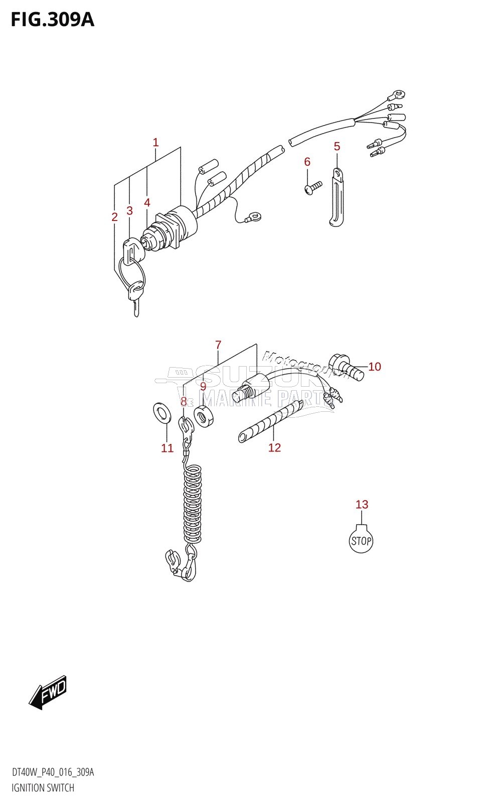 IGNITION SWITCH (DT40W:P40)