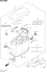 22503F-910001 (2019) 225hp E03-USA (DF225T) DF225T drawing ENGINE COVER (DF250ST)