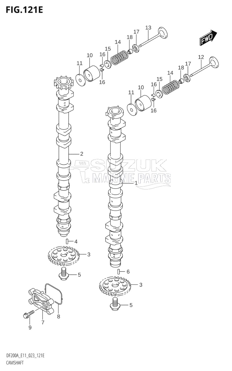 CAMSHAFT ((DF150AT,DF150AZ):(020,021))