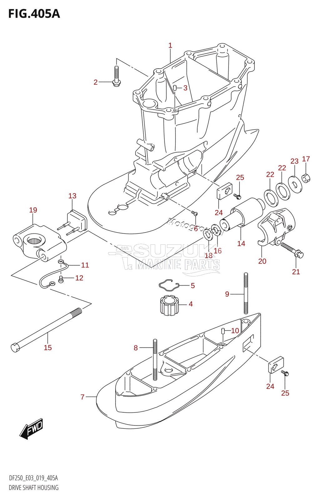 DRIVE SHAFT HOUSING (DF225T,DF225Z,DF250T,DF250Z)