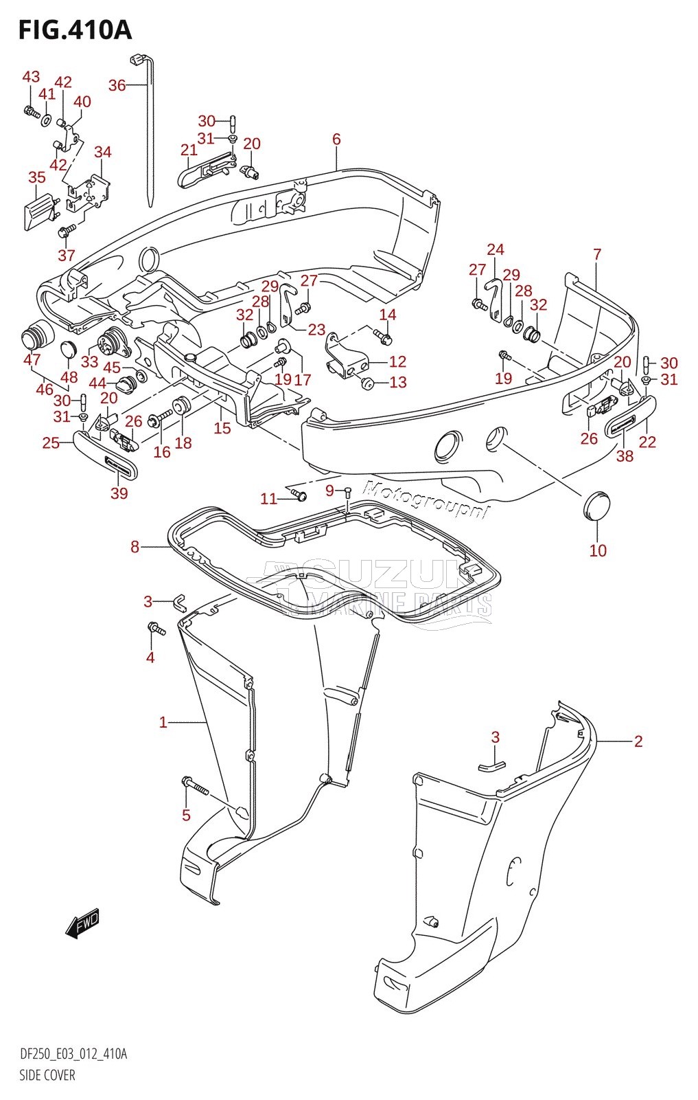 SIDE COVER (DF200T:E03:X-TRANSOM)