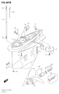 DF200A From 20003F-240001 (E11 E40)  2022 drawing GEAR CASE (DF200AT:023)