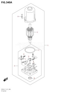 06003F-240001 (2022) 60hp E11 E40-Gen. Export 1-and 2 (DF60AVT  DF60AVT  DF60AVTH  DF60AVTH) DF60A drawing PTT MOTOR (SEE NOTE)