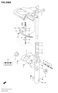 00993F-310001 (2013) 9.9hp P03-U.S.A (DF9.9TH) DF9.9 drawing SWIVEL BRACKET