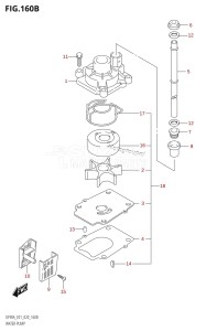 DF70A From 07003F-340001 (E11 E40)  2023 drawing WATER PUMP (DF70ATH:E01)