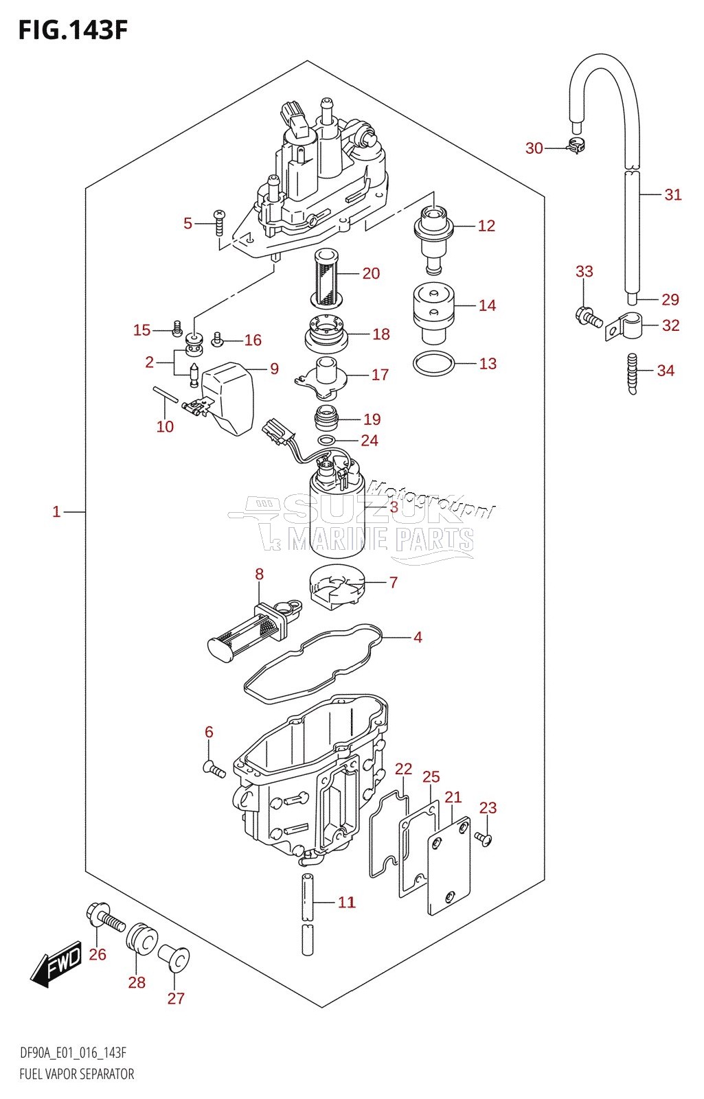 FUEL VAPOR SEPARATOR (DF80A:E40)