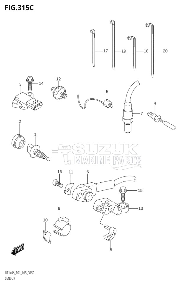 SENSOR (DF115AT:E40)