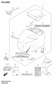 DF40A From 04003F-510001 (E01 E13)  2015 drawing ENGINE COVER (DF50A:E01)