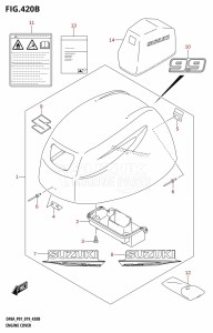 DF8A From 00801F-410001 (P01)  2014 drawing ENGINE COVER (DF9.9A,DF9.9AR)