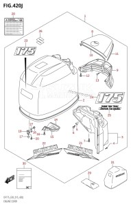 DF150Z From 15002Z-510001 (E03)  2015 drawing ENGINE COVER (DF175T:E03)