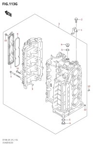 DF100A From 10003F-510001 (E01)  2015 drawing CYLINDER BLOCK (DF140AT:E40)