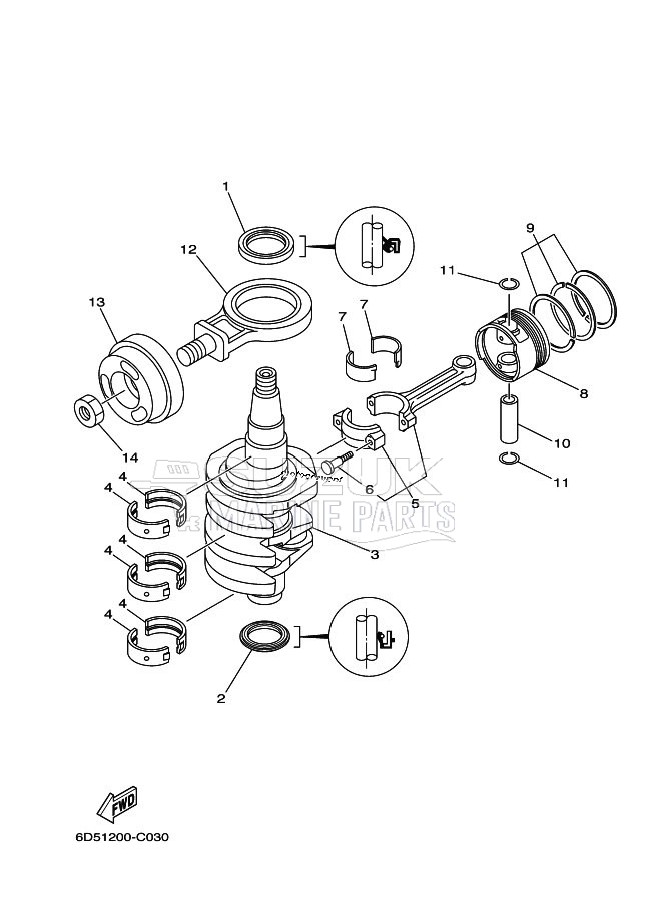 CRANKSHAFT--PISTON