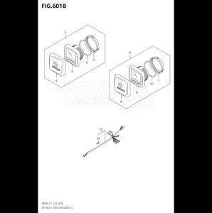 10004F-140001 (2021) 100hp E01 E40-Gen. Export 1 - Costa Rica (DF100BT  DF100BT   DF100BT) DF100B drawing OPT:MULTI FUNCTION GAUGE (1) (SEE NOTE)