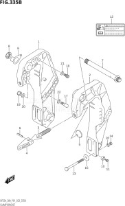 02504F-340001 (2023) 25hp P01-Gen. Export 1 (DF25A    DF25AT    DF25ATH    DT25K) DF25A drawing CLAMP BRACKET (DF25AT,DF25ATH,DF30AT,DF30ATH)