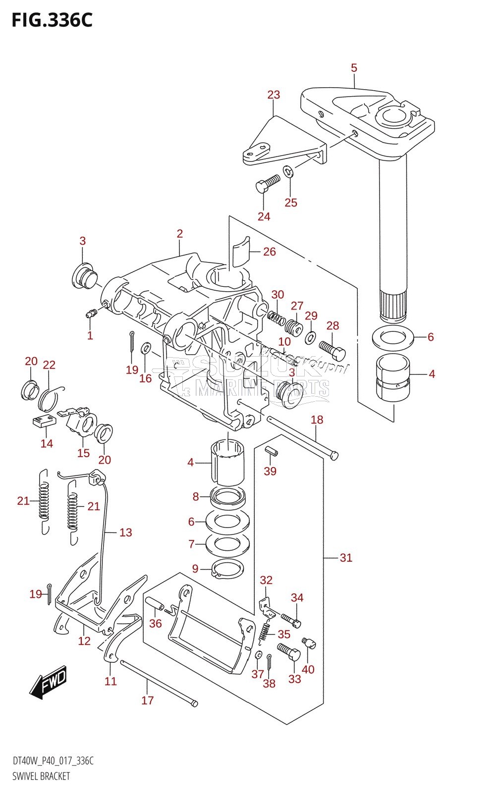 SWIVEL BRACKET (DT40WR:P40)