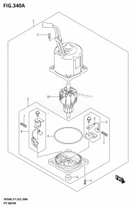 DF350AMD From 35001D-340001 (E11)  2023 drawing PTT MOTOR (DF350A,DF325A,DF300B)