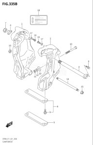 08002F-140001 (2021) 80hp E01 E40-Gen. Export 1 - Costa Rica (DF80AT) DF80A drawing CLAMP BRACKET (DF90AWQH)