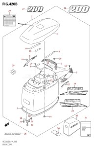 DF200 From 20002F-410001 (E03)  2014 drawing ENGINE COVER (DF200T:E03)