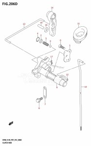 DF8A From 00801F-210001 (P03)  2012 drawing CLUTCH ROD (DF9.9AR:P01)