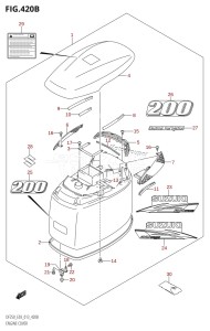 DF200Z From 20002Z-310001 (E03)  2013 drawing ENGINE COVER (DF200Z:E03)