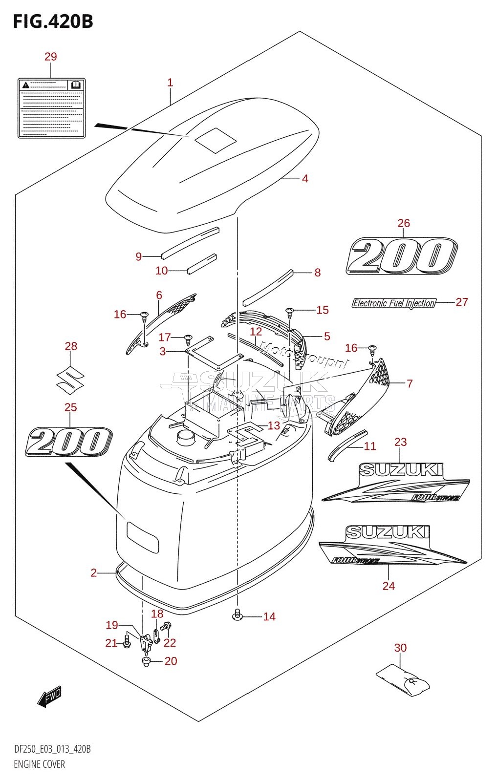 ENGINE COVER (DF200Z:E03)