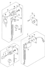 Outboard DF 9.9B drawing Switch Remote Control