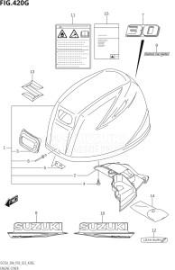 02504F-340001 (2023) 25hp P03-U.S.A (DF25A    DF25AT    DF25ATH    DT25K) DF25A drawing ENGINE COVER (020:(DF30AT,DF30ATH))