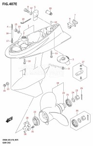 DF40A From 04003F-610001 (E03)  2016 drawing GEAR CASE (DF60AVT:E03)