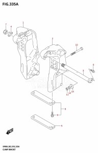 DF70A From 07003F-810001 (E03)  2018 drawing CLAMP BRACKET (DF70A,DF90A)