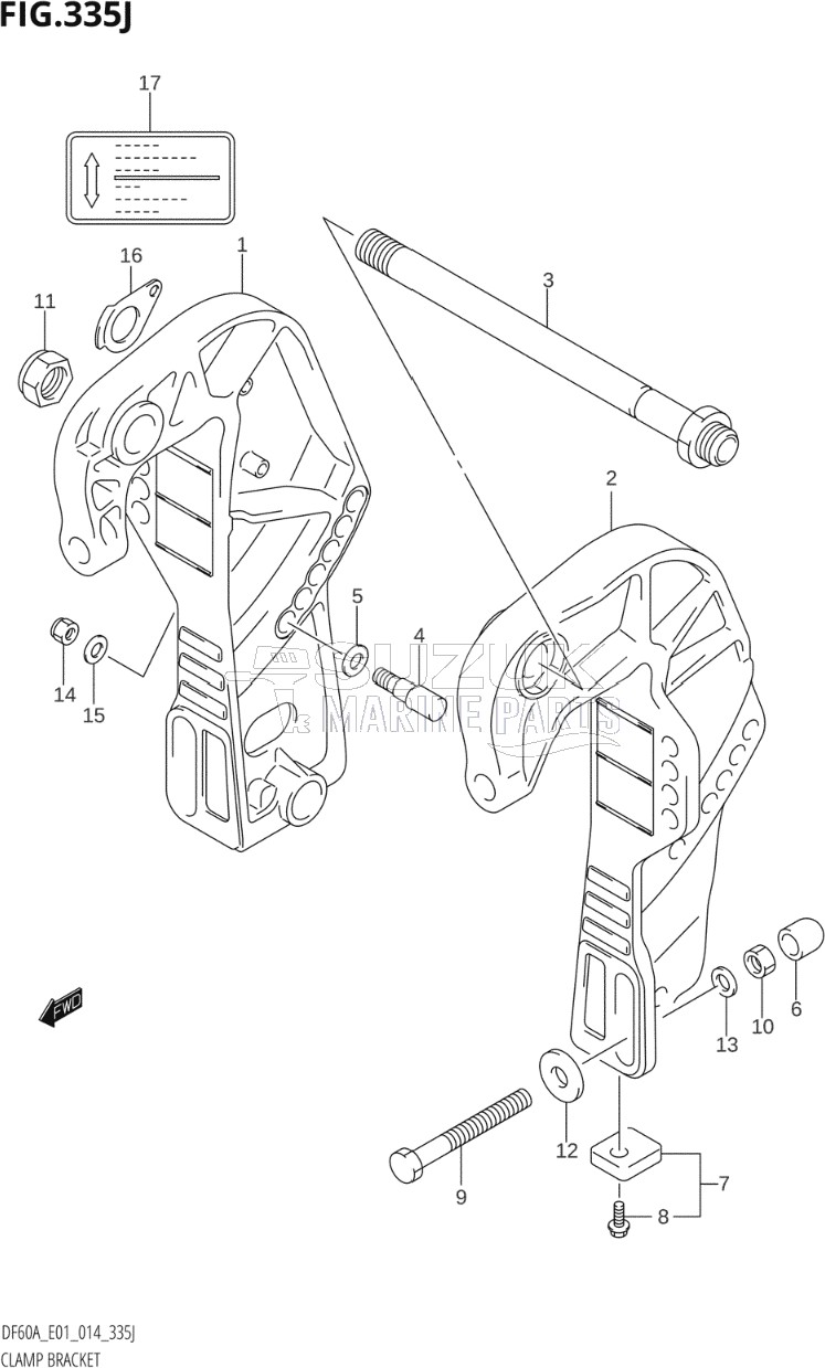 CLAMP BRACKET (DF60AQH:E01)