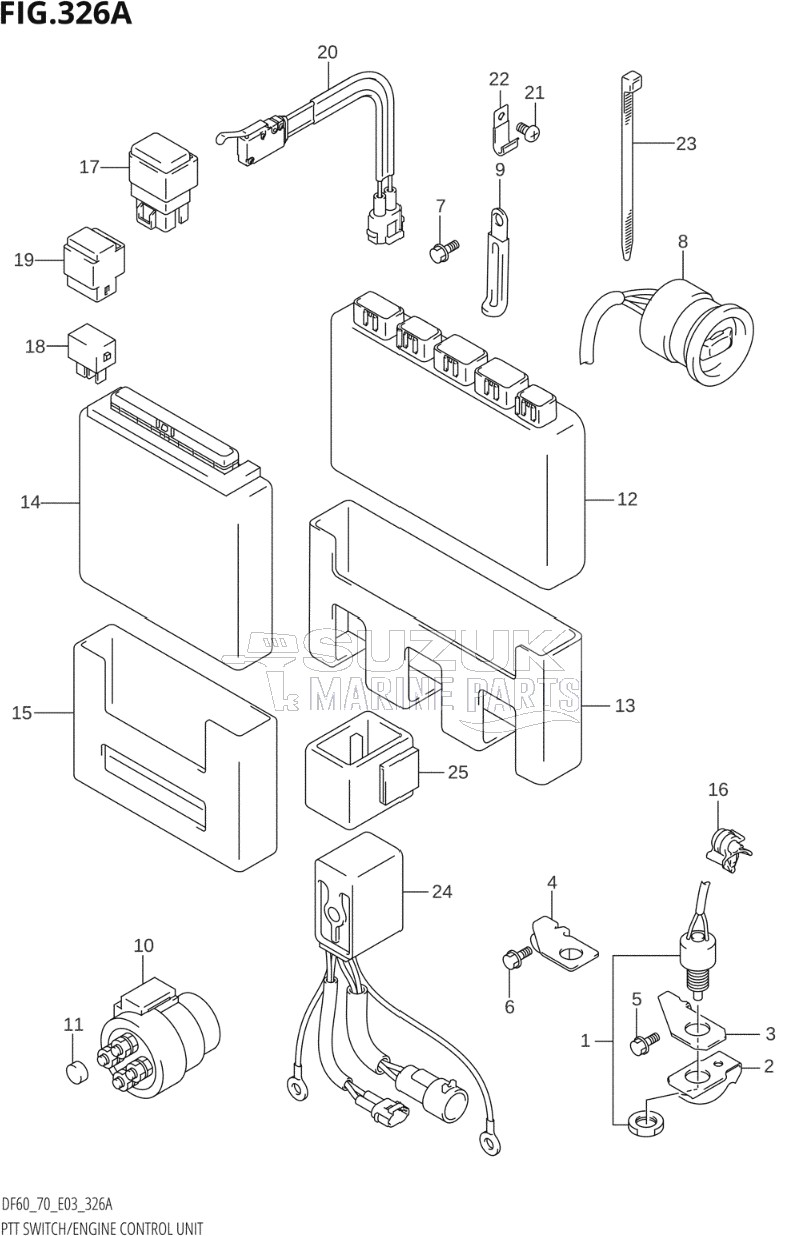 PTT SWITCH / ENGINE CONTROL UNIT